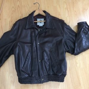 Vintage brown leather jacket BANANA REPUBLIC sz 40